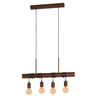 43523 Подвесной потолочный светильник (люстра) TOWNSHEND 4, 4Х60W, E27, L700, B140, H1100, сталь, ан