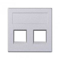 Simon Cima 500 Алюминий Адаптер для 2 шт RJ-45 CJ545.., CJ645.., CJ6A45F, 50х50мм,, 50000189-033