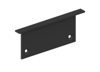 Donel,Боковая  глухая заглушка для профиля DN18512 Цвет:Черный матовый RAL9005,Серия:DN8ALE, DNCAP18512RAL9005