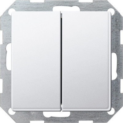 2860201 Gira Двухклавишный выключатель с самовозвратом 10А 250В, вертикальный