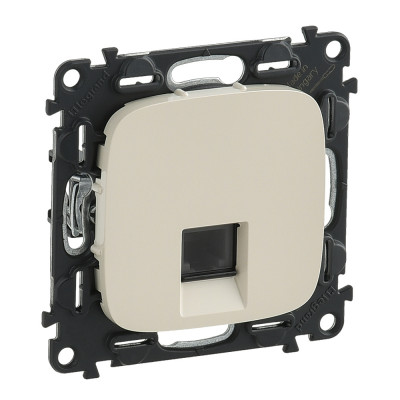 Legrand Valena ALLURE.Телефонная розетка RJ11 одиночная.С лицевой панелью.Слоновая кость, 753838