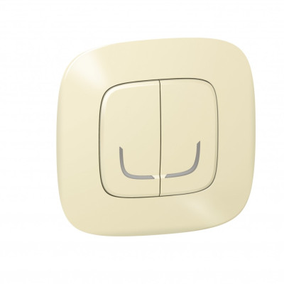 752687 - Valena Allure with NETATMO.Умный беспроводной выключатель 2-клавишный.Цвет Слоновая кость