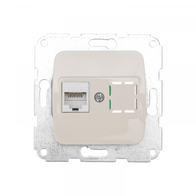 DEA Розетка Компьютер RJ45 с/у мех. Беж KRANZ (1/10/120), KR-78-0253