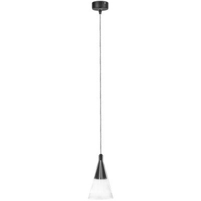 Lightstar 757017 (MD7938-1A ) Люстра CONE 1х40W GU10 ЧЕРНЫЙ МАТОВЫЙ/ПРОЗРАЧНО-МАТОВЫЙ (в комплекте)