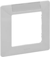 Legrand Рамка 1 пост с держателем для маркировки - Legrand Etika - алюминий, 672556