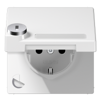 SCHUKO-розетка с крышкой  и замком, LS1520NAKLSLWW