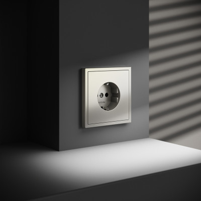 Розетка встраиваемая VOLTUM S70 с заземлением 16А, (шелк), VLS040104