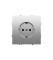 Розетка встраиваемая VOLTUM S70 с заземлением 16А, (шелк), VLS040104