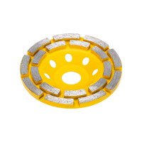 Чашка алмазная шлифовальная, двухрядная, 115х22,2мм KRANZ, KR-90-0251