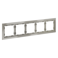 Рамка стеклянная VOLTUM S70 на 5 постов, (шелк, стекло), VLS110504