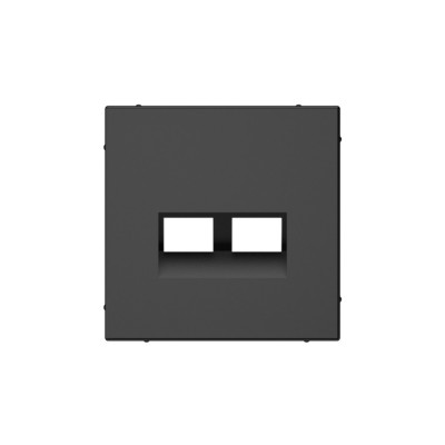 GAL001490 - ARTGALLERY НАКЛАДКА ДВОЙНАЯ для информационных функций типа Keystone, БАЗАЛЬТ, Systeme Electric