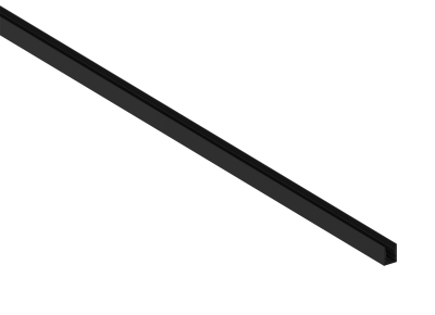 Donel,Накладной алюминиевый профиль,  10х13х2000. Цвет: Черный матовый, RAL9005,Серия:DN8ALE, DN18510RAL9005