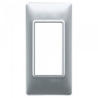 Vimar Накладка на 1 модуль для панелей, серебро матовое, 14666.20
