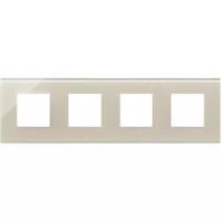 Vimar Накладка на Eikon Exe на 8 модулей (2+2+2+2) расстояние между центрами 71мм, белая конопля, 22669.72