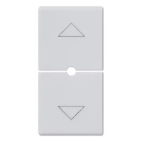 Vimar Две половинные клавиши 1М с символом стрелки, серебристые, 14755.2.SL