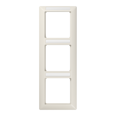 Рамка 3-кратная вертикальная с полем для надписи слоновая кость, AS583BFINA