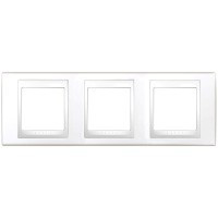 UnicaCh Рамка 3-ная горизонт., бел./бел.