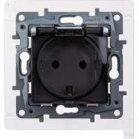 Legrand Розетка с заземлением IP44 - Legrand Etika - со шторками с защитной крышкой 16А 250В винтовые зажимы - алюминий, 672426 Legrand Розетка с заземлением IP44 - Legrand Etika - со шторками с защитной крышкой 16А 250В винтовые зажимы - алюминий, 672426