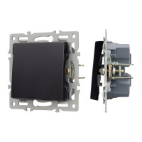 043719 - Механизм выключателя одноклавишный перекрёстный SWT-MKX1-PL-BK (250V, 16A) (Arlight, -)