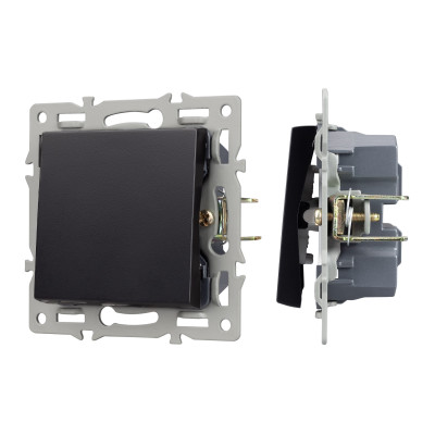 043719 - Механизм выключателя одноклавишный перекрёстный SWT-MKX1-PL-BK (250V, 16A) (Arlight, -)