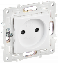 SKANDY Роз. без з/к с з/ш 10А SK-R01W арк. бел. IEK, SK-R13-10-K01