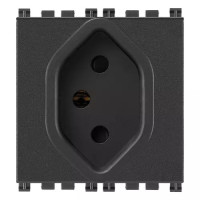 Vimar Розетка 2P+T 10A швейцарский стандарт T13, серая, 19226 Vimar Розетка 2P+T 10A швейцарский стандарт T13, серая, 19226