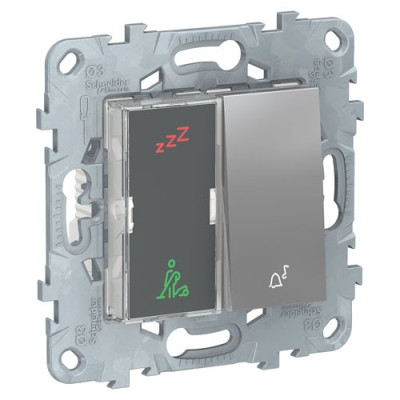 ДИСПЛЕЙ ГОСТИНИЧНОГО НОМЕРА И КНОПОЧНЫЙ ЗВОНОК, АЛЮМИНИЙ