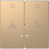 D-Life Клавиша 2-ная, с линзой LED и символом: звонок/горничная, шампань