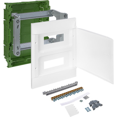 Legrand Practibox S Пластиковый щиток Встраиваемый (в полые стены) 2X12 Белая дверь, 135562