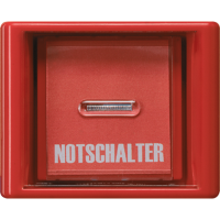 Клавиша с прозрачной крышкой для всех встраиваемых выключателей и кнопок; красная, AS561GLRT Клавиша с прозрачной крышкой для всех встраиваемых выключателей и кнопок; красная, AS561GLRT