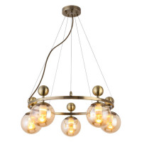 Evoluce SLE106303-05 Светильник подвесной Бронзовый/Прозрачный, Янтарный E27 5*60W