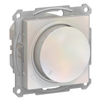 ATN000423 - ATLASDESIGN СВЕТОРЕГУЛЯТОР (диммер) поворотно-нажимной, LED, RC, 400Вт, механизм, ЖЕМЧУГ, Systeme Electric