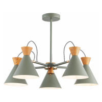 Evoluce SLE125112-05 Светильник потолочный Серый, Золотистый/Серый, Темное дерево E14 5*40W