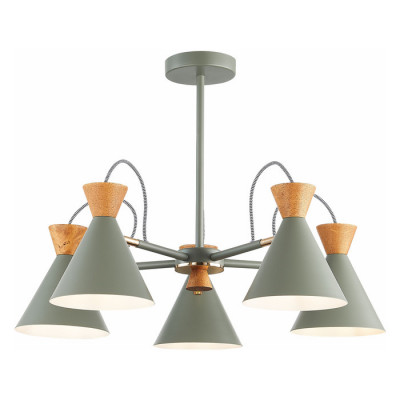 Evoluce SLE125112-05 Светильник потолочный Серый, Золотистый/Серый, Темное дерево E14 5*40W