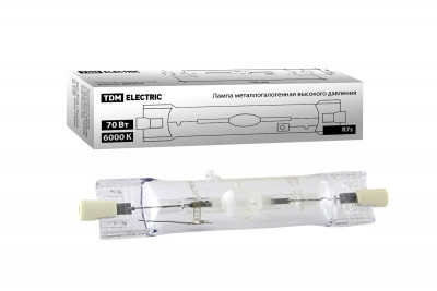 Лампа металлогалогенная ДРИ 70 6000 К Rх7s TDM Electric, SQ0325-0012