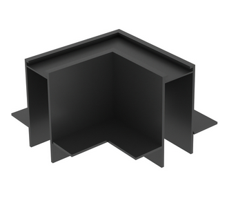 Denkirs TR2112-BK Угол 90° для монтажа трека в одной плоскости чёрный