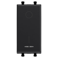 4412221 - ДКС Выключатель двухполюсный модульный, "Avanti", "Черный матовый", 2 модуля