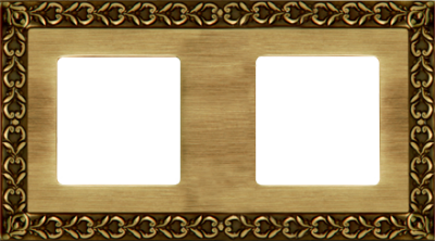 FD01222PB Fede San Sebastian Рамка 2-ная, Bright Patina