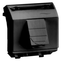 ДКС Компьютерная розетка RJ45 кат.6 экран., 8P8C, Brava, черная, 2мод, 77669N