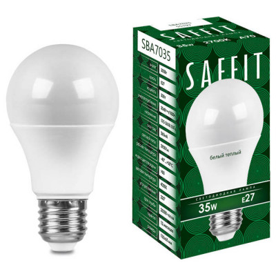 Лампа светодиодная, 35W 230V E27 2700K A70, SBA7035, Feron 55197