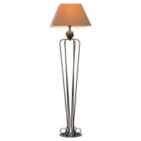 LUSSOLE AJO Торшер, цвет основания - бронзовый, плафон - ткань (цвет - бежевый), 1x60W E27, LSP-0553