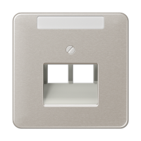 Крышка для ординарной телефонной и компютерной розетки UAE; платина, CD569-2NAUAPT Крышка для ординарной телефонной и компютерной розетки UAE; платина, CD569-2NAUAPT