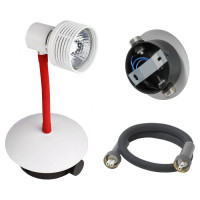 LUSSOLE BAY SHORE Трековый светильник, цвет основания - белый, плафон - металл (цвет - белый), 1x50W GU10, LSP-9819 LUSSOLE BAY SHORE Трековый светильник, цвет основания - белый, плафон - металл (цвет - белый), 1x50W GU10, LSP-9819