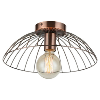 LUSSOLE BROOKS Потолочный светильник, цвет основания - медный, 1x40W E27, LSP-8249