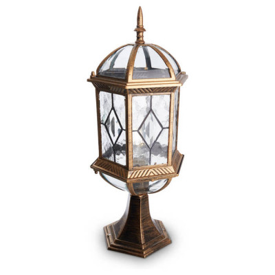 Светильник садово-парковый, 60W 230V E27 черное золото, PL171, Feron 11339