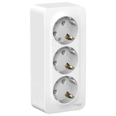 BLNRA010311 - BLANCA О/У РОЗЕТКА 3-я с заземлением без шторок, ИЗОЛ.ПЛ., 16А, 250В, БЕЛЫЙ, Systeme Electric