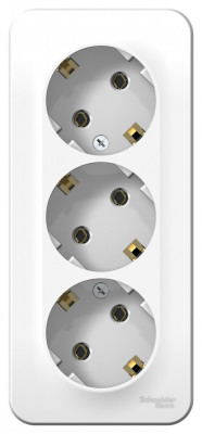 BLNRA010311 - BLANCA О/У РОЗЕТКА 3-я с заземлением без шторок, ИЗОЛ.ПЛ., 16А, 250В, БЕЛЫЙ, Systeme Electric