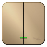 BLANCA О/У 2-клавишный ВЫКЛЮЧАТЕЛЬ (cх.5) с подсв., 10А, 250B, ТИТАН BLANCA О/У 2-клавишный ВЫКЛЮЧАТЕЛЬ (cх.5) с подсв., 10А, 250B, ТИТАН