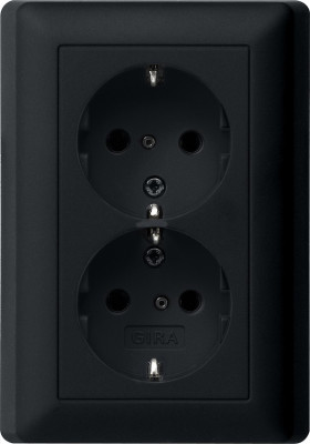 0783005 Gira Розетка двойная с з/к в комплекте с рамкой