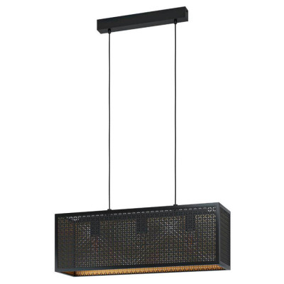 43559 Подвесной потолочный светильник (люстра) SALLICANO, 3Х40W, E27, L730, B200, H1100, сталь, черн